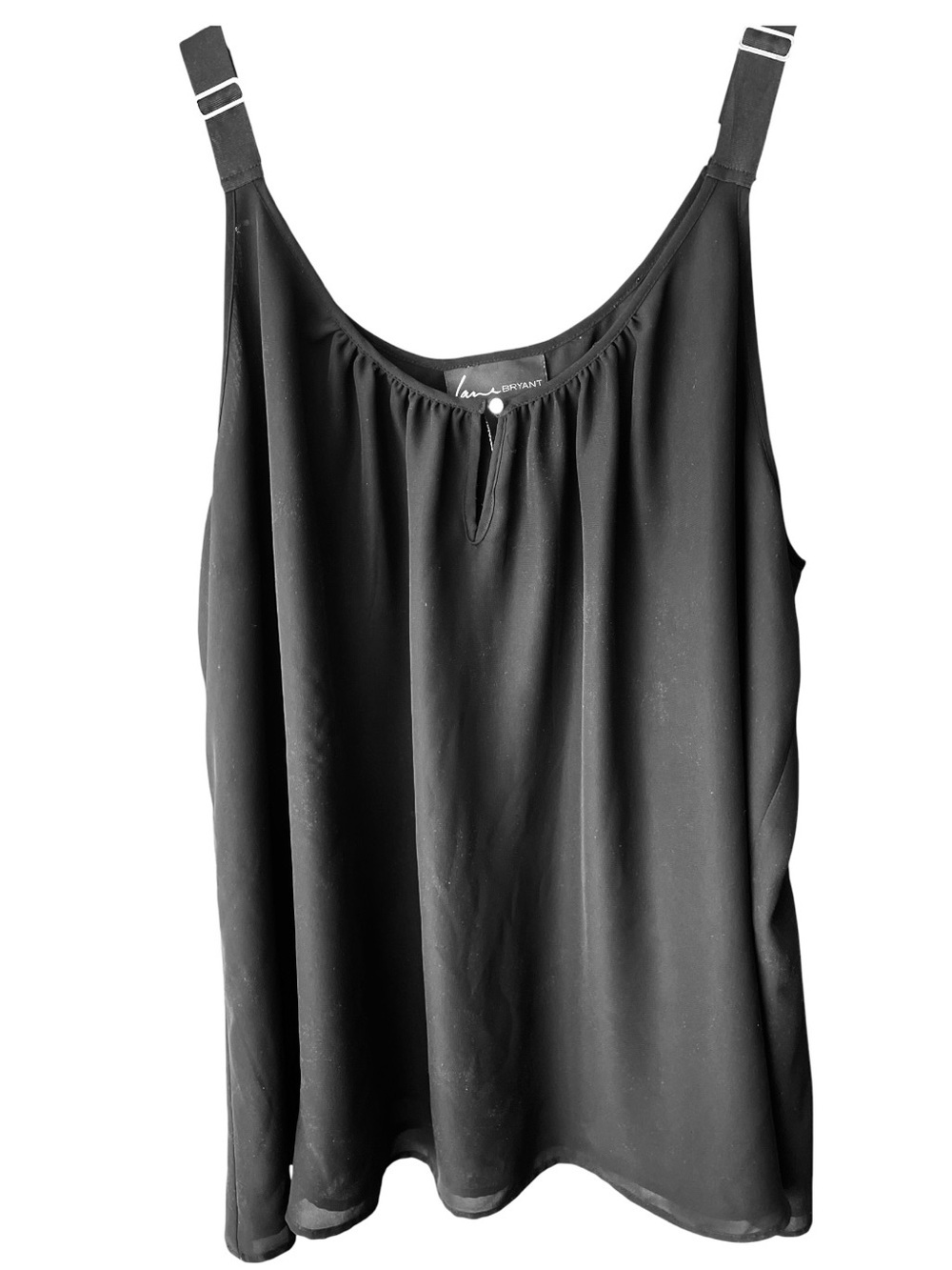 Lane Bryant Black Sleeveless Camisole Keyhole Top, Plus 4X